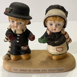 1988 Debbie Bell Jarratt porcelain figurine 
"Ask Jesus to come into thine heart